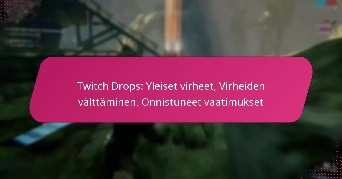 Twitch Drops: Yleiset virheet, Virheiden välttäminen, Onnistuneet vaatimukset